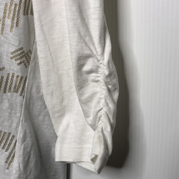 Zenergy Gold Chain Printed White Tee Plus Size 1X - Picture 6 of 11